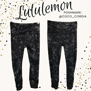 Lululemon Runday Crop Swirls Design size 4